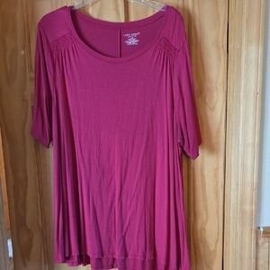 Lane Bryant Pink Relaxed Ribbed Tunic